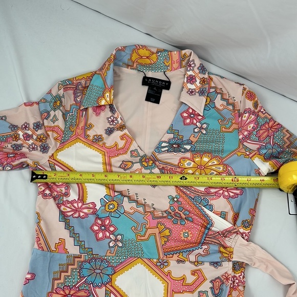 Laundry by Shelli Segal Matte Jersey NWT wrap dress in Geo print size Medium - Picture 11 of 13